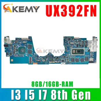 Mainboard UX392FN UX392F UX392FA UX3000 UX3000X Nešiojamas Plokštė I3 I5 I7 8 Gen MX150/UMA 8GB/16 GB-RAM