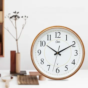 Laikrodis sieninis laikrodis kambarį radijo laikrodis medžio masyvo Kinų stiliaus kūrybos paprasta, tyli namo miegamasis elektroninis laikrodis