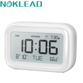 Noklead Skaitmeninis Laikrodis LED DisplayTemperature Skaitmenų LCD Ekranas su Apšvietimu Atidėti Žadintuvą, Miegamojo Home Office Kelionės