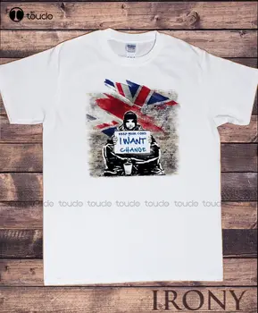 O-Kaklo Hipster Tshirts Vyras White T-shirt, Bansky Išlaikyti Jūsų Monetas, Noriu Pakeisti Grafiti Print Print T Shirt Vyrai