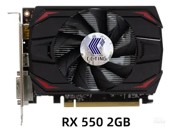 PowerColor RX 550 2GB, 4GB, Vaizdo plokštės GPU AMD Radeon RX500 2GB GDDR5 128bit Grafika Kortelės PC DisplayPort HDMI DVI PCI-E