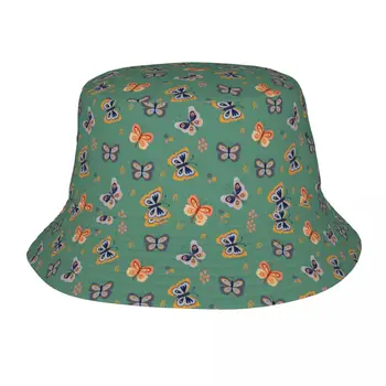 Custom Vientisas Modelis Su Mielas Drugeliai Kibiro Kepurę Moterų, Vyrų Mados Vasaros Lauko Saulės Žvejo Kepurė