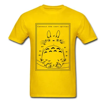 Prisijungt T-shirt Kaimynas Totoro Marškinėliai Vyrams Viršūnes Tees Suodžių Animacinius Spausdinti Drabužių Kawaii Japonijos Anime Marškinėlius