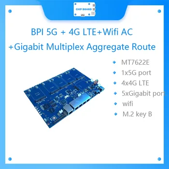 Bananų PI BPI 5G + 4G LTE+Wifi AC+Gigabit Tankintuvo Jungtinis Maršrutas