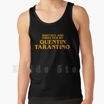 Raštu Ir režisierius Quentin Tarantino Orange-Pulp Fiction tankų berankovė liemenė skaitalas Quentin