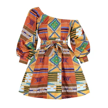 Afrikos Suknelės Moterims Vasaros Seksualus Peties Off Mini Suknelė Dashiki Genčių Spausdinti Afrikos Suknelė Afrikos Drabužių, Apsiaustą Africaine Femme