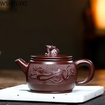 Kinijos Yixing arbatos puodą raudonos molio Dragon arbatinukas Kaklaraištis Guanyin Arbatos rinkinys rankų darbo grožio filtras virdulys užsakymą teaware prekių 230ml