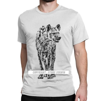 Vyriški Pastebėtas Hyena Marškinėlius Gyvūnų Afrikos Safari Dykumoje Furry Premium Medvilnė Streetwear Crazy Camisa Tees T-Shirt