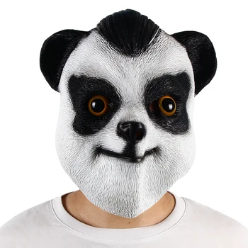 Mielas Panda ir Mažai Mol Animacinių filmų Kaukės iš Latekso Visas Veidas Galvos Juosta Halloween Party Live Rodyti Juokinga Rekvizitai Deluxe Naujiena