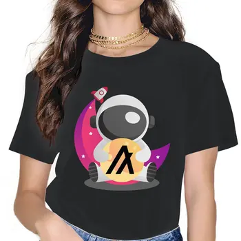 Moteris Į Mėnulį T Shirts NFT Ne Pakeičiamos Simbolinis Blockchain Drabužius Naujovė Trumpas Rankovės Įgulos Kaklo Trišakius Dovanų Idėja T-Shirt