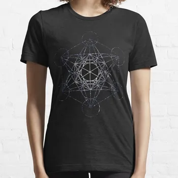 Metatron s Cube Žvaigždžių grupės - Sakralinės Geometrijos T-Shirt Moterų drabužių juokingi marškinėliai vasarą viršų