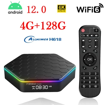 Originalus T95Z Plus, Smart TV Box Android12 WIFI6 Allwinner h618 6K 2.4 G 5G Wifi6 4GB 64B Global Media Player Imtuvas PK max H96