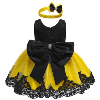 LZH Baby Girl Dress Vaikai 1 Metų Gimtadienio Suknelė Mergina Bowknot Princesė Suknelės Vaikas Vakaro Kostiumas Naujagimių Drabužiai