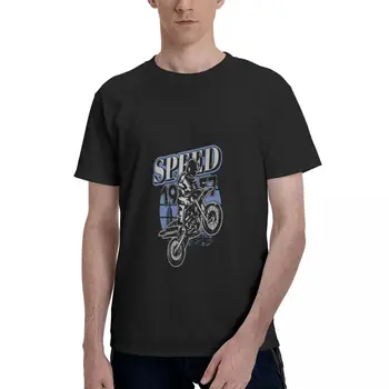 Vyriški T-shirt Medvilnės vientisos Spalvos marškinėliai Vyrams Priežastinis O-kaklo Retro Mados Motociklo Marškinėlius Vyrų Aukštos Kokybės